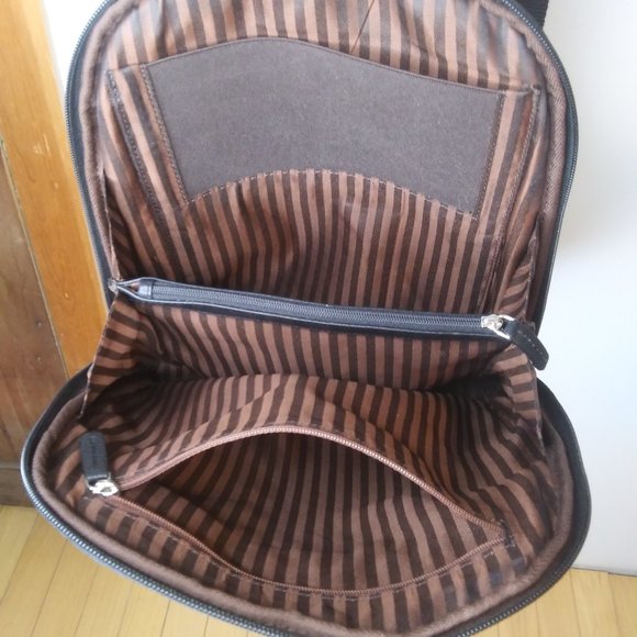 Jack Georges leather backpack leather beautiful  striped interior main image 16